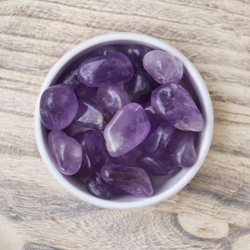 Amethyst rolled stone
